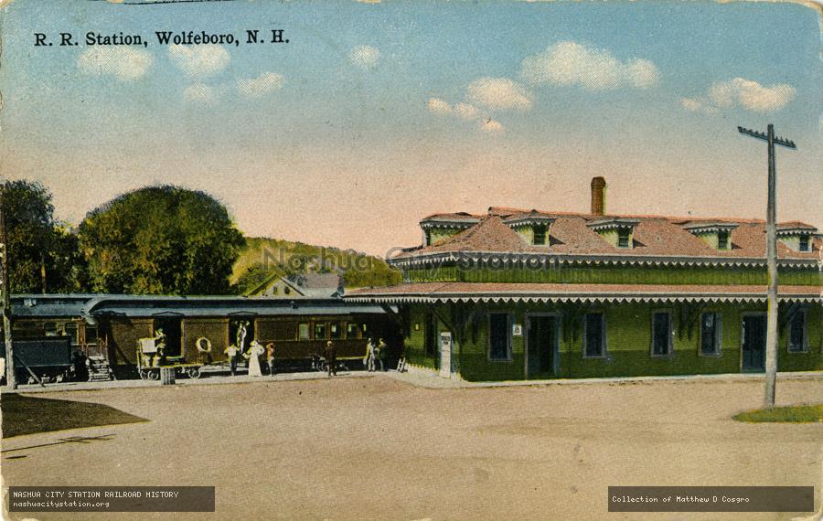 Postcard: Railroad Station, Wolfeboro, New Hampshire